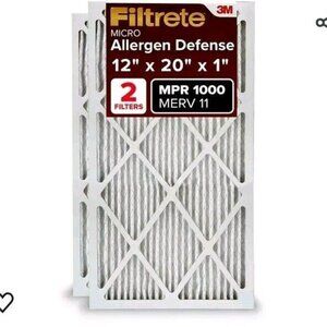 🐰🎉Filtrete 12x20x1 Micro Allergen Defense Electrostatic Air Cleaning Pleated